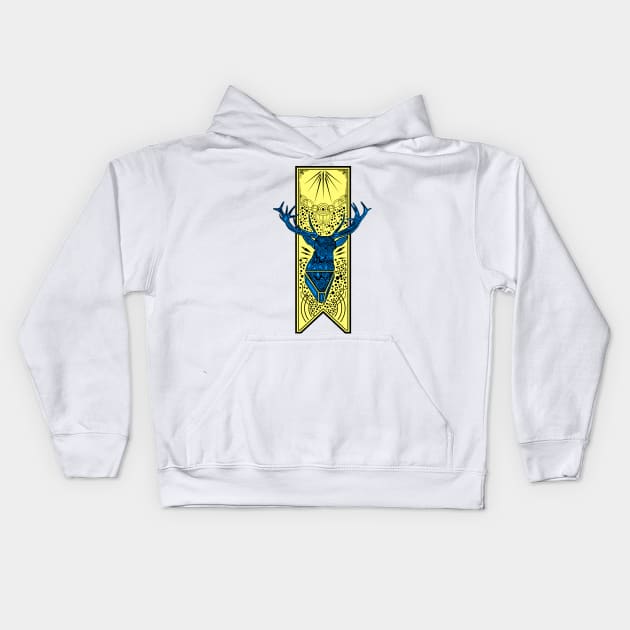 deer banner Kids Hoodie by arxitrav